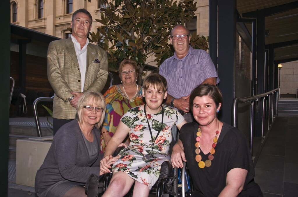 Kelly Vincent with guests of a 2014 sector friends event